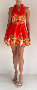 SHORT DRESS WITH BUCKLE BELT