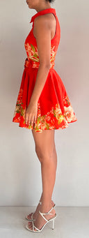 SHORT DRESS WITH BUCKLE BELT