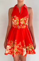 SHORT DRESS WITH BUCKLE BELT