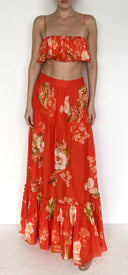PINTUCK MAXI SKIRT
