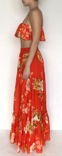 PINTUCK MAXI SKIRT