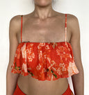 RUFFLE NECK BUSTIER