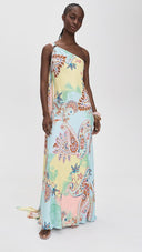 YUTI ONE SHOULDER SASH DRESS